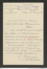 k.k. naturhistorisches Hofmuseum, Intendanzakten 1885-1896 (Hauer), Aktenzahl Z.421/1892, Seite 1